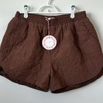 Umgee  Brown Quilted Bow Vest and Shorts Set Size: L Photo 3