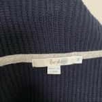 Boden Cardigan Sweater Knit 100% Wool Ribbed Wide Lapel Open Front Navy Blue Size M Photo 6