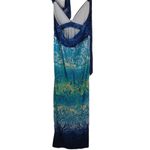 Grass Collection Grass M Turquoise Sapphire Halter Maxi Dress Photo 1