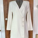 Jason Wu White Blazer Faux Wrap Button Front Men’s Wear Mini Dress - Sz Medium Photo 0