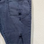 Pam & Gela Twill Skinny Cargo Pants Fray Hem Lace Up Back Size Large Photo 5