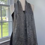 Vintage Sheer Animal Print Snakeskin Scarf One Size Gray Photo 1