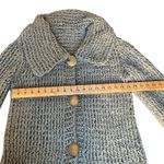 Vintage Chunky Chenille Knit Coat/Cardigan – Gray Paris European Sweater Size M Photo 5
