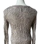 NWT, INC Coated Gold Metallic Cable Knit Crew Neck Sweater Dress or Tunic, Sz M Size M Photo 8
