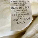 VTG Y2K Western Andrea Faye Faux Suede Vegan Fur lined Cream Button Front Vest Silver Size M Photo 6