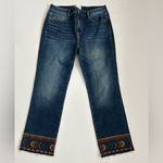 Driftwood  Colette Cropped Denim Jean Embroidered Size 30 Length 26 Photo 1