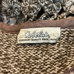 Cabela's Cabela’s Zip Up Hooded Sweater Crocheted Pockets & Hood Brown No Size SEE MEAS. Photo 3