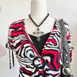 Notations Vintage Red Babydoll Top Grunge Gothic Indie Sleaze 90s Mall Goth Large Photo 1