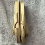 J.Crew EUC Women’s Gold Criss Cross Slide Sandals Size 10 Photo 3