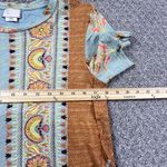 Anthropologie Postage Stamp XS‎ Short Sleeve Cotton Shirt Boho Floral Photo 7