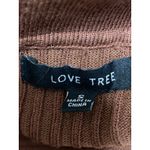 Love Tree  Brown Ribbed Long Sleeve Collared Mini Bodycon Polo Sweater Dress Sz S Photo 2