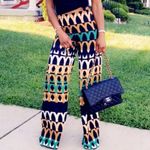 ZARA  High Waist Wide Leg Geometric Tribal Safari Print Palazzo Pants Size XS‎ Photo 1
