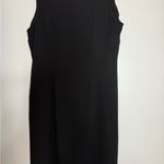 Studio I  Black Sheath Midi Dress Scoop Neck Sleeveless Photo 2