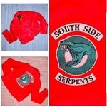 Faux red Leather Jacket Southside Serpents cropped biker jacket snake cosplay m Size undefined Photo 1