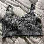 Zaful 8 Grey Knitted Cropped Tank Top Photo 0