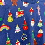 Hanna Andersson Heirloom Ornaments Organic Cotton Long John Pajama Top Small Blue Size undefined Photo 2