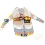 Pink Lily  Women's Striped Cable Knit Open Cardigan Sz Medium‎ Kimono Multicolor Photo 10