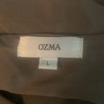 OZMA Silk Noil Slip Dress in Olive size Large Green Photo 12