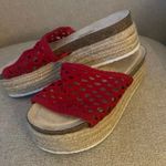 Vintage Havana with Red crochet uppers, slide on, S84 Size 6.5 Photo 4