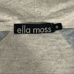 Ella Moss  Oatmeal Beige Grey White Stripe Hooded Scoop Neck 3/4 Sleeve Top Small Photo 8