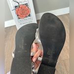 Silver Crystal Bling Rhinestone Flip Flops Size 8 Photo 4
