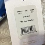 ANDIE NWT  Swim The Siren Athletic Cropped Tankini Top L Bluf Blue Floral #3113 Photo 4