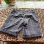 Trina Turk  Womens Shorts‎ Size 2 Brown Plaid Cuffed Bermuda Made in USA Photo 2