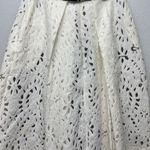 AZADEH Eyelet High Waisted Womens Midi Skirt Medium Play Festival Event Fairy White Photo 7