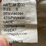 B2 Elena Baldi Women's Beige Lace Trim Duster Cardigan Italian Made Size S Tan Photo 2