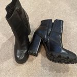 Schutz  NANDY NWOB Sz 9.5 lug sole Black Chunky Heeled Boots Photo 3