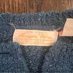 Cottagecore Flower Embroidered Blue Sweater size small Vintage Photo 1