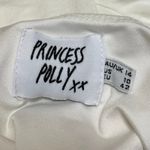 Princess Polly  White Long Sleeve One Shoulder Drape Ruched Blouse Top Size 10 Photo 2