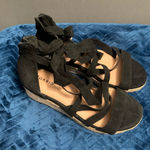 Torrid Women's Black Gladiator Espadrille Wedge Sandals Size 11 WW Photo 0