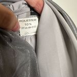 NWT Bluzat Metallic Mini Dress Women's Silver Size X Photo 7