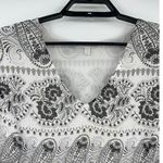 Marybelle Paisley Womens Top Sz 2X Y2K USA Boho Chiffon Flowy Festival Tie Back White Photo 1