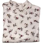 Croft & Barrow Vintage granny core cottage bird print‎  XL women's mock neck top long sleeve Photo 0
