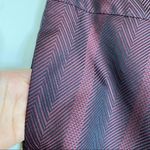 BCBGMAXAZRIA  Jamie skirt 4 burgundy satin pleated colorblock herringbone mini Photo 6