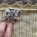 Hippie Rose  Light Yellow Ribbed Knit Top Photo 1