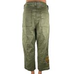 Driftwood  Womens Green Floral Embroidered High Rise Straight Denim Jeans Size XL Photo 2