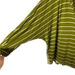 Free People Can’t Fool Me green striped polo collared oversized flowy blouse XS Photo 3