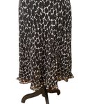 Ann Taylor Brown beige geometric silk  LOFT sheath knee-length dress 10P Photo 4