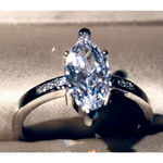 Boutique 2 Ct Marquise Simulated Diamond Engagement Ring, Size 7 NEW Photo 8