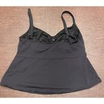 Coco reef  34DD Black Tankini Top Embroidered Sequin Blue Floral Adjustable Strap Photo 1