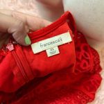 Francesca’s Red Lace Overlay Fit & Flare Mini Dress – Size XS Red Photo 3