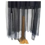 Forever 21 Black Bustier Mesh Midi Party Dress Collection Formal Satin Bow Prom Goth Size L Photo 4