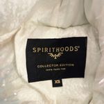 SpiritHoods Doll Party Jacket Women XS Cropped Hooded Faur Fur Festival Glitter Pink Photo 4