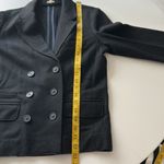 J.Crew  Pencil Black 100% Wool Double Breasted Suit, size 4, Preowned Photo 14