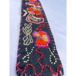 Treesje Embroidered Floral Bohemian Belt SKU 7539 Black Photo 3