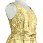Eshakti Women’s Plus Dress Fit Flare Ruched Waist Yellow Floral Size 14/16 Photo 5