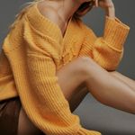 Maeve  Anthropologie The‎ Tillie V-Neck Pullover Knit Oversized Sweater Size XXS Photo 0